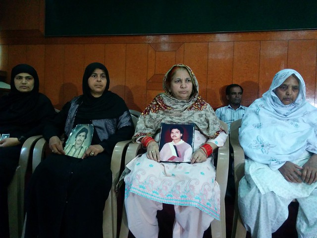 Naseem Bano, Zaibun Nisa, Zareena and Anjum, whose close relatives were killed in the Hashimpura Massacre.