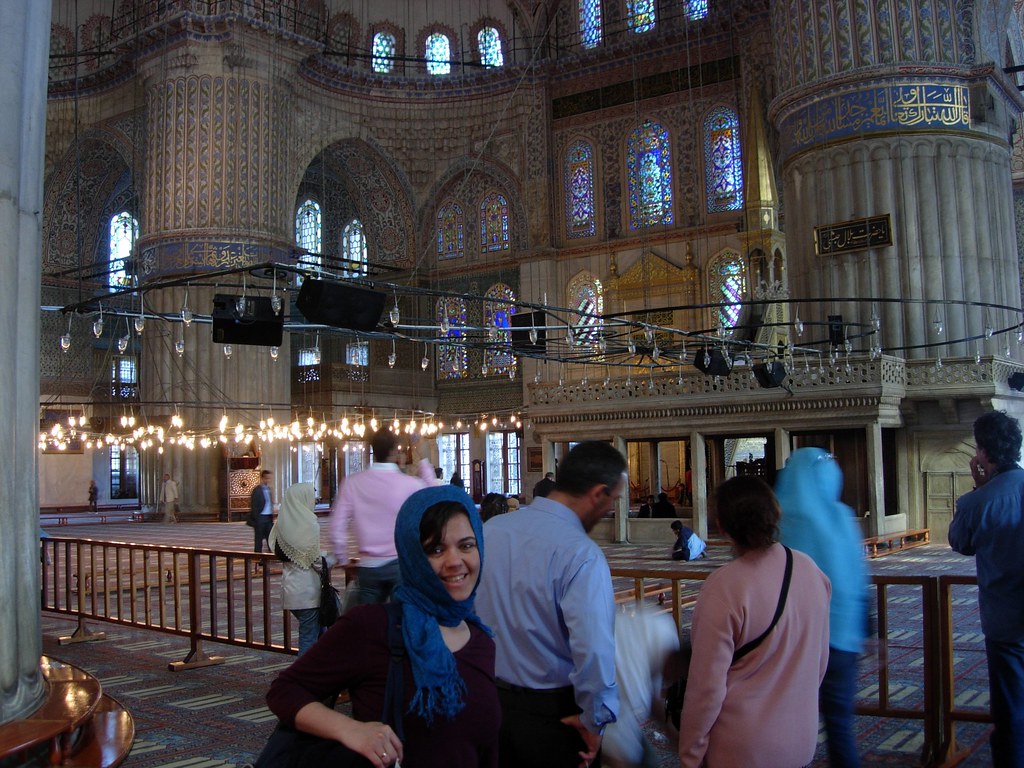 Interior de la mezquita azul