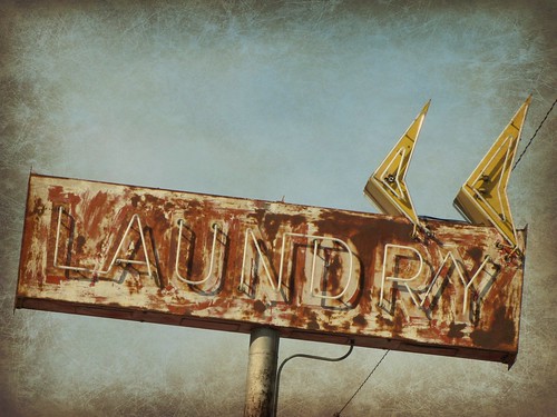 rust neon laundry kansas laundromat enhanced smalltown kingman metalsigns vintagesigns