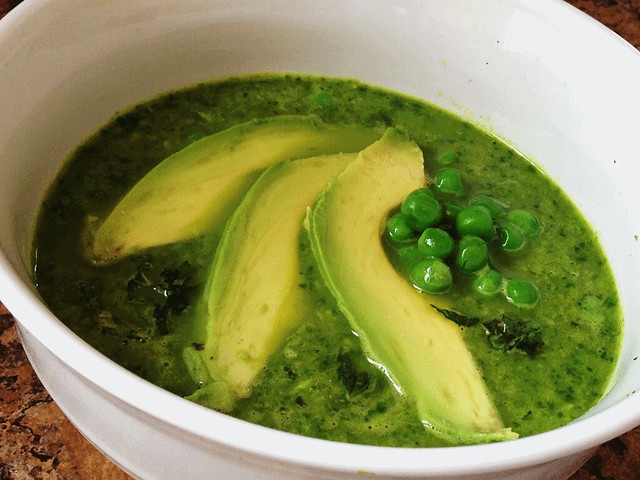 Green Pea and Greens Soup