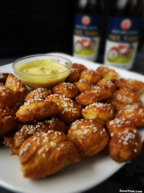 Try this simple recipe for homemade honey wheat pretzel bites with rustic honey mustard dipping sauce