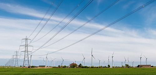 英國風電場與電塔。攝影：Diliff