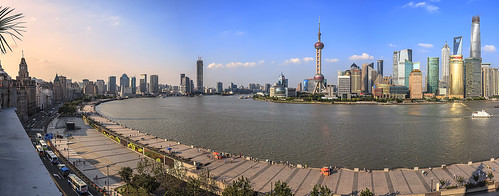 world china sky panorama tower skyscraper river de shanghai jin wide sunny mao pearl oriental financial bund haan demis