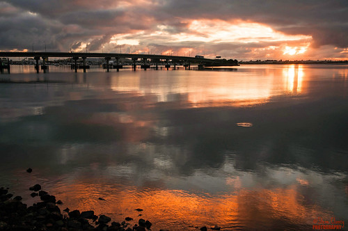 newzealand colour sunrise reflections nikon nz northisland tauranga bayofplenty d90 taurangaharbour taurangabridge