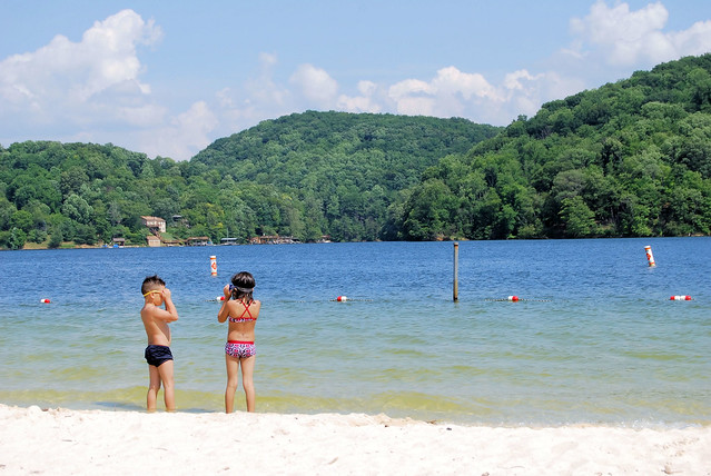 Swimming beach at Claytor Lake State Park Virginia