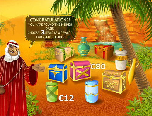 free Desert Treasure Mobile bonus game