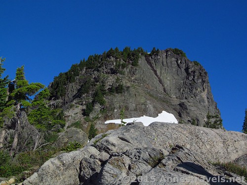 The volcanic top of Table Mountain from near the beginning of the trail, Mount Baker-Snoqualmie National Forest, Washington