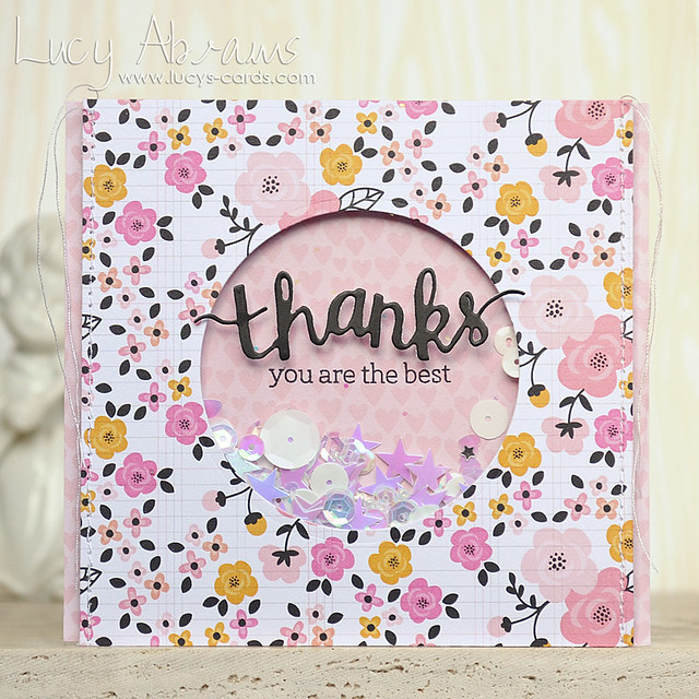 Thanks Shaker Card by Lucy Abrams