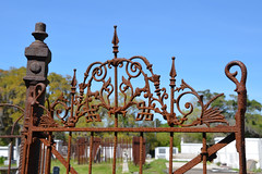 Rusty ornamental ironwork - gate