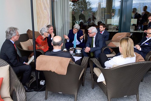Secretary Kerry Huddles With P5+1 Partners Amid Break In Iranian Nuclear Negotiations Underway in Switzerland