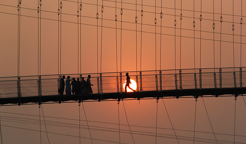 life bridge sunset sky people sun evening crossing amal indian ram rishikesh jhula mourya amalmourya