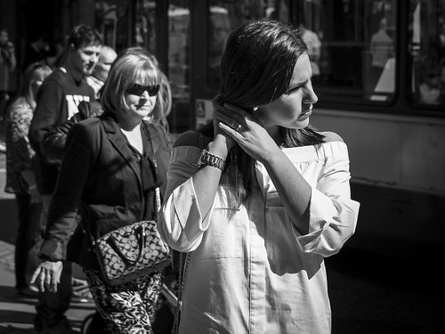 life lighting street city uk light shadow portrait people urban blackandwhite bw woman sunlight white black detail texture girl monochrome beautiful beauty face female canon hair photography 50mm mono scotland living blackwhite pretty shadows natural bright humanity outdoor expression glasgow candid young streetphotography style scene human shade 7d brunette moment society depth tone facial candidstreetphotography leanneboulton