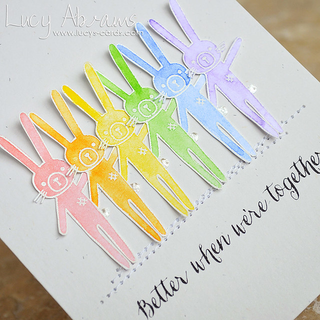 Rainbow Bunnies 2 by Lucy Abrams