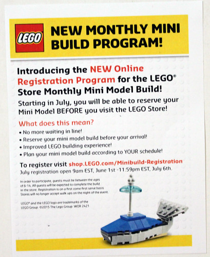 LEGO Monthly Mini Build Changes