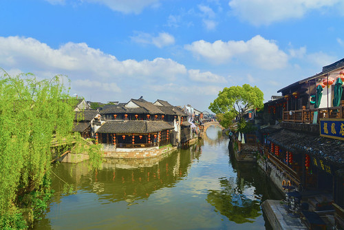 china old city travel blue sky cloud building tree art water beauty photography town spring ancient colorful asia flickr cloudy traditional xitang jiangnan southchina 春天 西塘 ancienttown 江南 flickrtravelaward