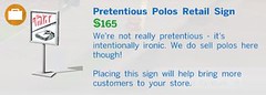 Pretentious Polos Retail Sign