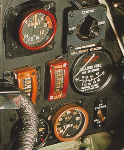 Repro WWII Spitfire Fuel Gauge cockpit placard 