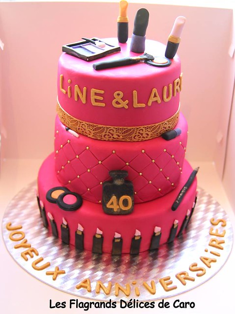 Line and Laure's Birthday Cake by Les Flagrants Délices de Caro