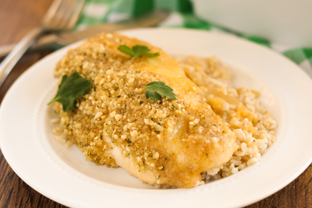 Gluten-Free Creamy Chicken Casserole is so easy to make! Swiss cheese, buttery breadcrumbs, and a creamy sauce made with a quick homemade gluten-free cream of condensed soup and apple juice.