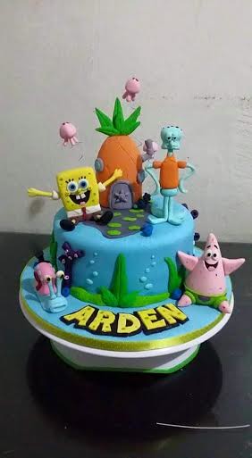 Spongebob Themed Cake by Aeah Santos-Wieland