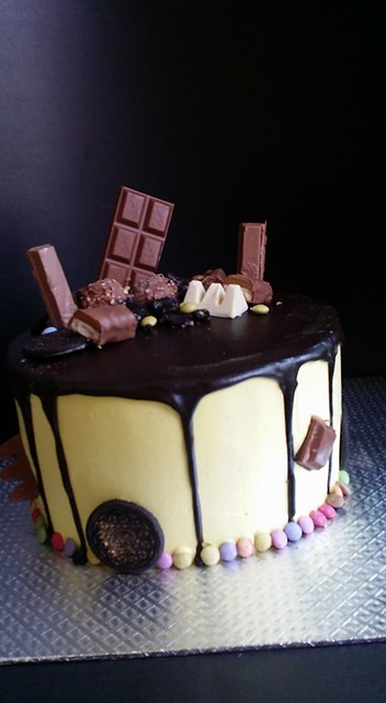 Chocolate Cake with Gold Bars Chocolate by Ayesha Imran of Tastybakes.pk