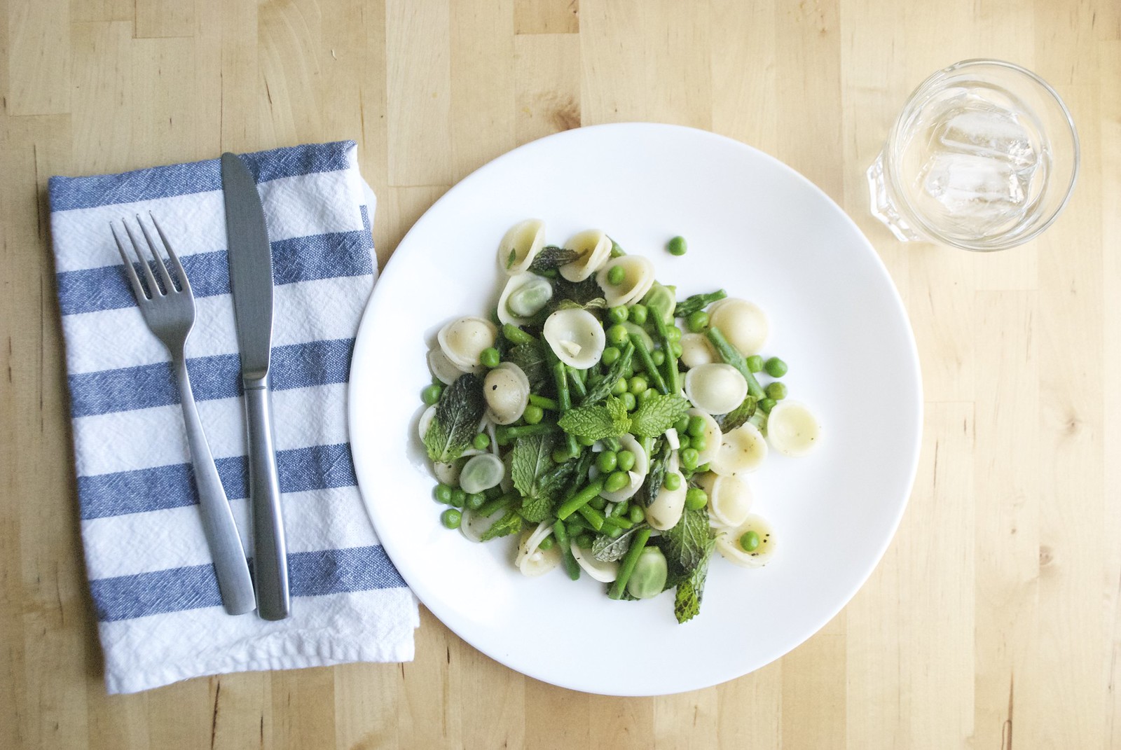 One-Pot Spring Pasta with Asparagus, Fava Beans, and Peas