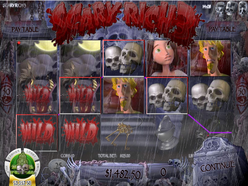 free Scary Rich 3 slot free spins win