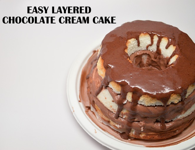 EASY LAYERED CHOCOLATE CREAM CAKE