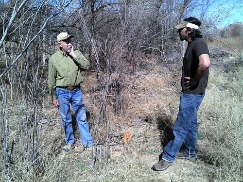 Landowner Jim Hook (left) with NRCS State Biologist Casey Burns on his land