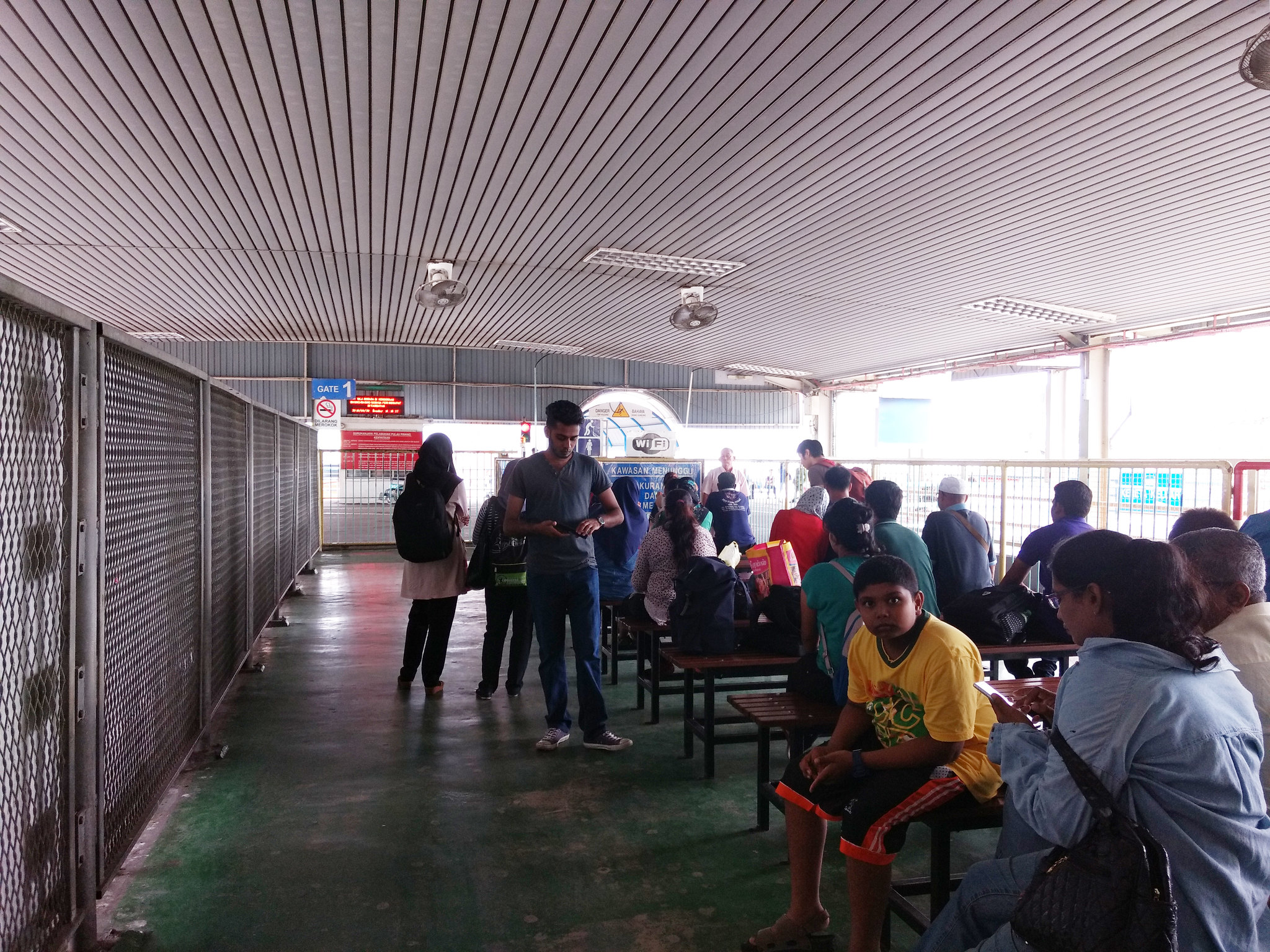 The seating area inside the ferry - Butterworth, Penang