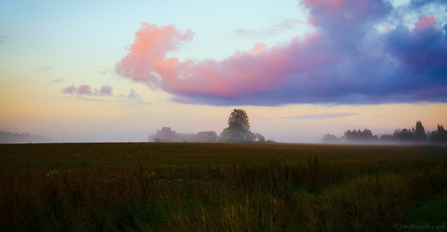 summer nature mist outdoor field landscape shed sky clouds sunset colours trees silhouettes paimio suomi finland tamronspaf2875mmf28xrdildasphericalif