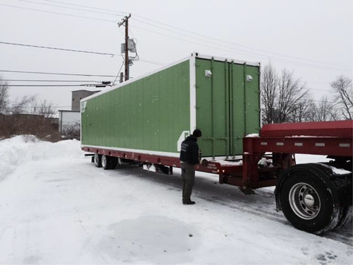 Thomas Lashmit and Megan Pierce's freight container