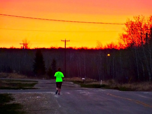 red canada sunrise highway glow under running manitoba runner steanne dawsonroad lacoulee dawsontrail