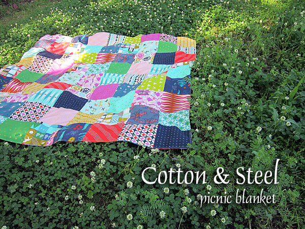 Cotton & Steel picnic blanket