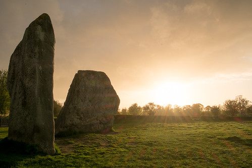 sunset england standingstones unitedkingdom wiltshire avebury megalith