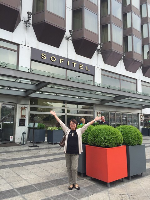 Len at Sofitel facade April 26, 2015