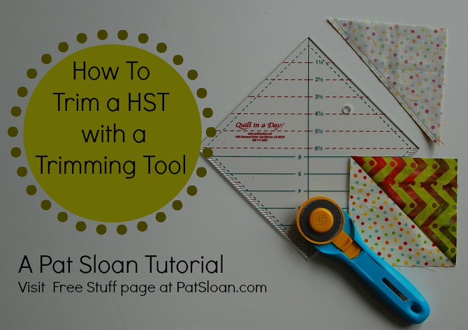 Pat Sloan Tutorial How on Trimming tool