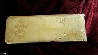 Recovered 26lb gold bar