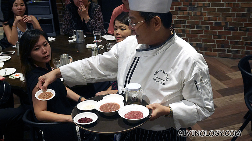 Chef Philip stepped out of the kitchen to do a demonstration on how he prepare his nonya chili 