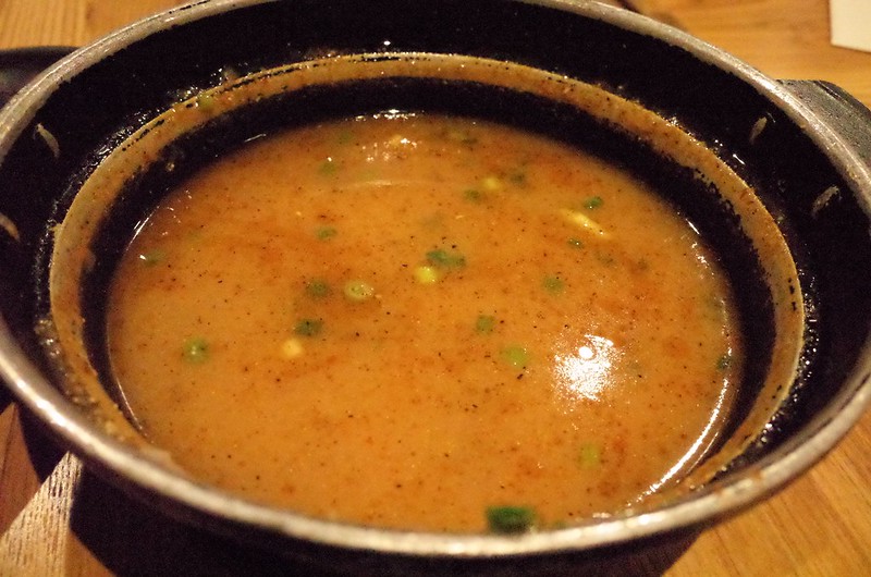 元祖めんたい煮こみつけ麺の残りスープに割り下