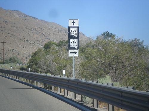 shield intersection sign nevada wellington nv208 nv823