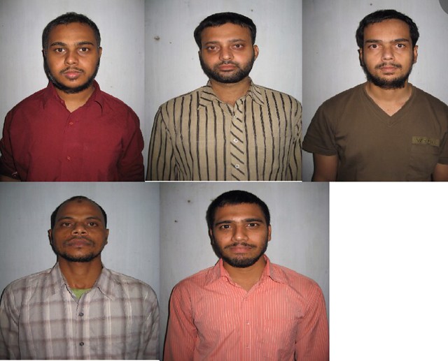 Mohammed Viqaruddin, Mohammed Haneef, Amjed Ali, Riyaz Khan and Izhar Khan. All five killed in encounter..PNG