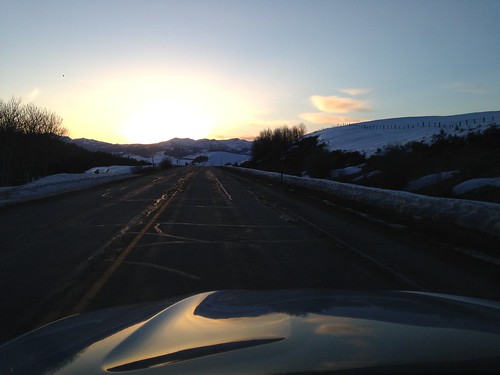 sunset usa snow america highway wyoming 日落 美國 怀俄明州