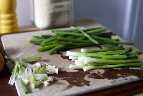 trimmed scallions