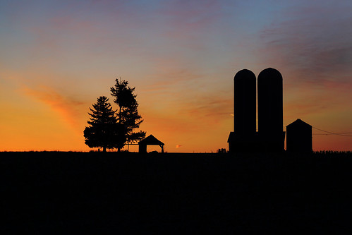 sky field rural sunrise farm iowa silo polkcounty