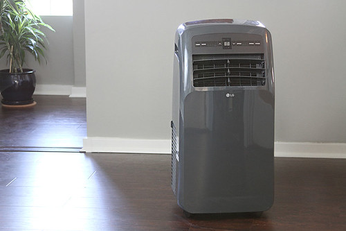 LG portable air conditioner in living room