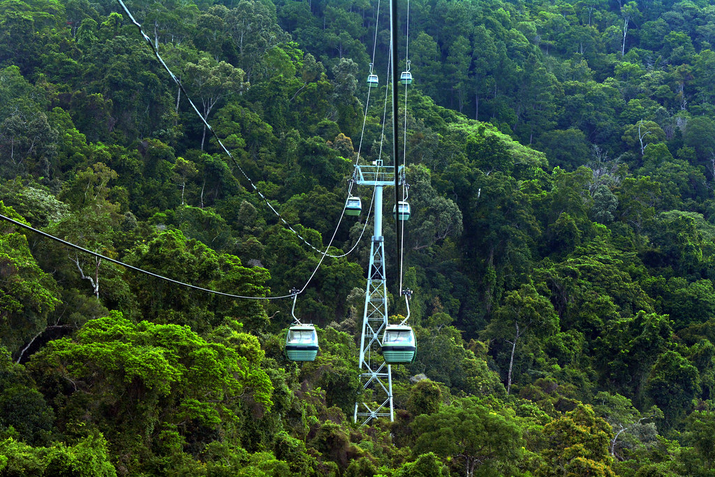Téléphérique Skyrail au-dessus de la forêt tropicale de Kuranda