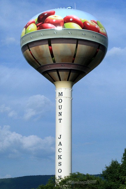 Mt Jackson apple basket water tower