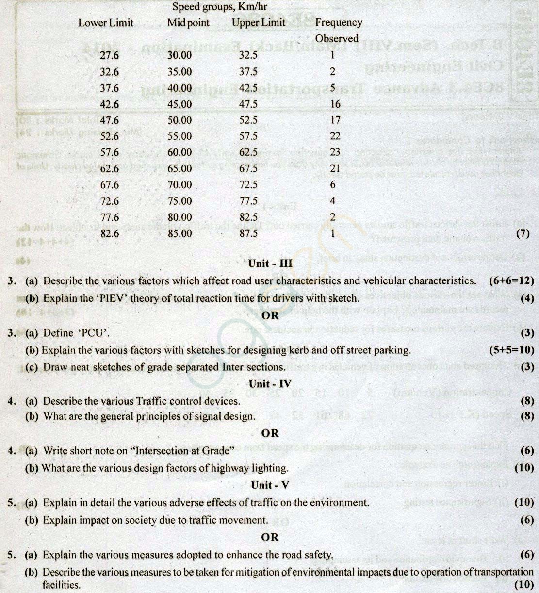 RTU: Question Papers 2014 - 8 Semester - CE - 8E4036