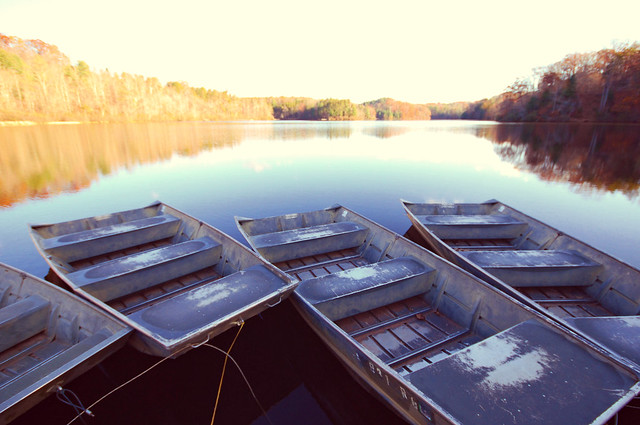Even john boats are pretty in the right light - Fairy Stone State Park Virginia
